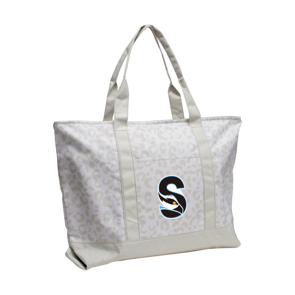 Stockton College Leopard Pattern Tote - Logo Brands - Flyclothing LLC