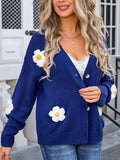 Crochet Flower Button Up Cardigan - Trendsi - Flyclothing LLC