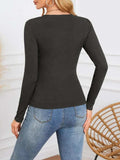 Notched Long Sleeve T-Shirt - Trendsi - Flyclothing LLC