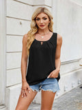 Ruched Scoop Neck Tank - Trendsi - Flyclothing LLC