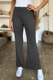 Ribbed High Waist Flare Pants - Trendsi - Flyclothing LLC