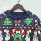 Christmas Pattern Round Neck Long Sleeve Sweater - Trendsi - Flyclothing LLC