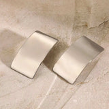 Stainless Steel Rectangle Earring - Trendsi - Flyclothing LLC