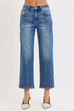 RISEN High Rise Crop Straight Jeans - Trendsi - Flyclothing LLC