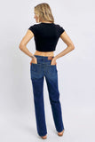Judy Blue Full Size Tummy Control Straight Jeans Plus Size - Trendsi - Flyclothing LLC