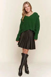 ADORA Ruffle Detail Adorable Sweater - Trendsi - Flyclothing LLC