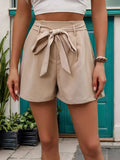 Tied High Waist Shorts - Trendsi - Flyclothing LLC