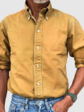 Men's Full Size Collared Neck Button Down Shirt Plus Size - Trendsi - Flyclothing LLC