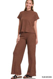 Zenana Sweater Boxy Top & Long Pants Set - Trendsi - Flyclothing LLC