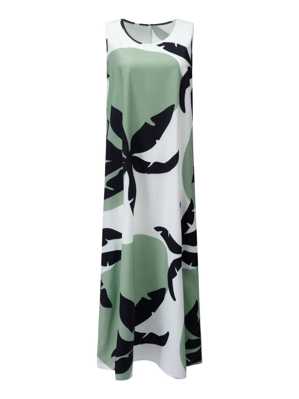 Printed Round Neck Mini Tank Dress - Trendsi - Flyclothing LLC