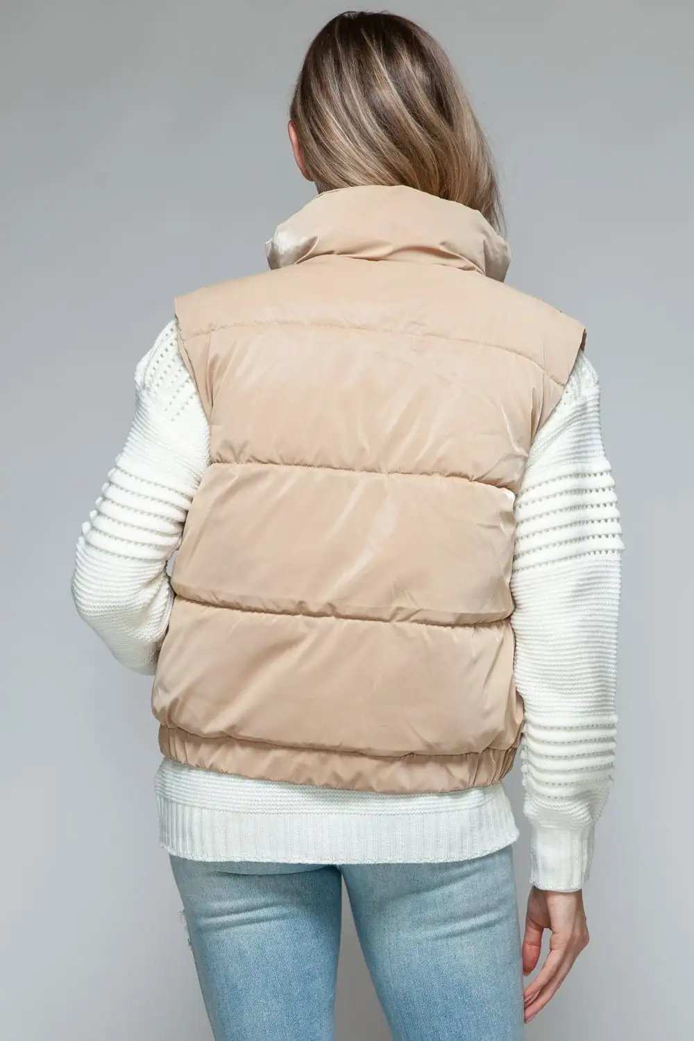 Snobbish Fine Fur Lining Quilted Vest - Trendsi - Flyclothing LLC