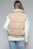 Snobbish Fine Fur Lining Quilted Vest - Trendsi - Flyclothing LLC