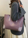 PU Leather Medium Tote Bag - Trendsi - Flyclothing LLC