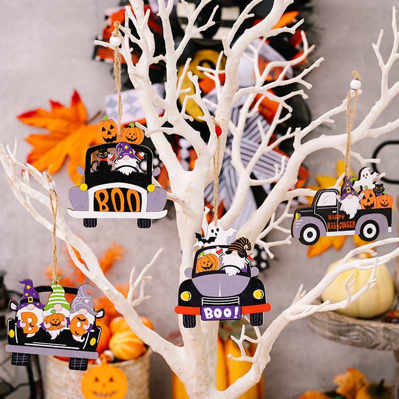 4-Piece Halloween Element Car-Shape Hanging Widgets - Trendsi - Flyclothing LLC