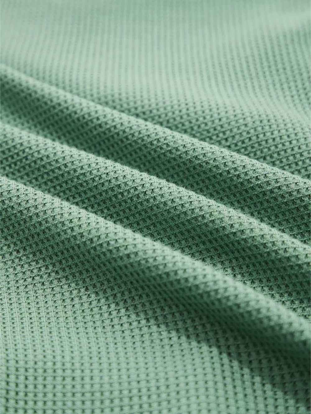 Waffle Knit Vintage Patchwork Button Up Loose Shirt - Trendsi - Flyclothing LLC