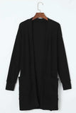 Pocketed Open Front Long Sleeve Cardigan - Trendsi - Flyclothing LLC