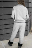 Quarter Zip Long Sleeve Top and Drawstring Pants Set - Trendsi - Flyclothing LLC