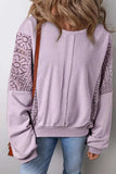 Openwork Round Neck Long Sleeve Sweatshirt - Trendsi - Flyclothing LLC