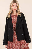 Mittoshop Double Breasted Long Sleeve Trench Coat Jacket - Trendsi - Flyclothing LLC