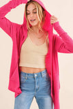 And The Why Full Size Thermal Hooded Open Front Cardigan with Pockets - Trendsi - Flyclothing LLC