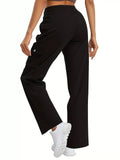 Relaxed Fit Active Pants with Drawstring Waist - Trendsi - Flyclothing LLC