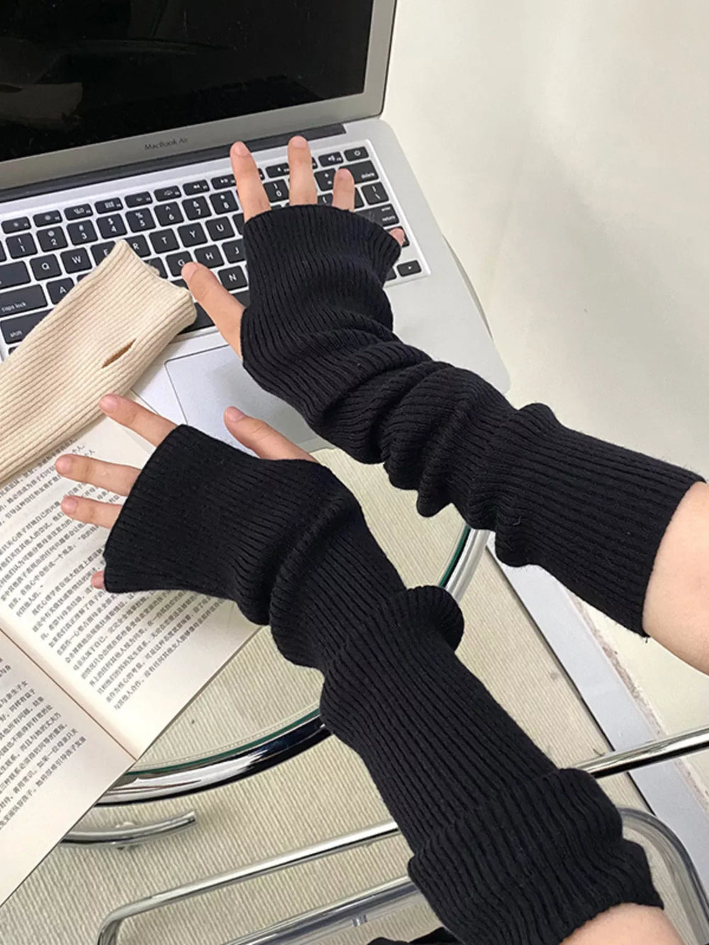 Knitted Arm Warmer Gloves - Trendsi - Flyclothing LLC