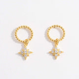 925 Sterling Silver Zircon Dangle Earrings - Trendsi - Flyclothing LLC