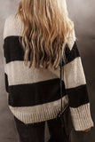 Color Block Round Neck Sweater - Trendsi - Flyclothing LLC