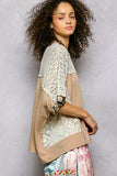 POL Floral Patchwork Lace Accent Blouse - Trendsi - Flyclothing LLC