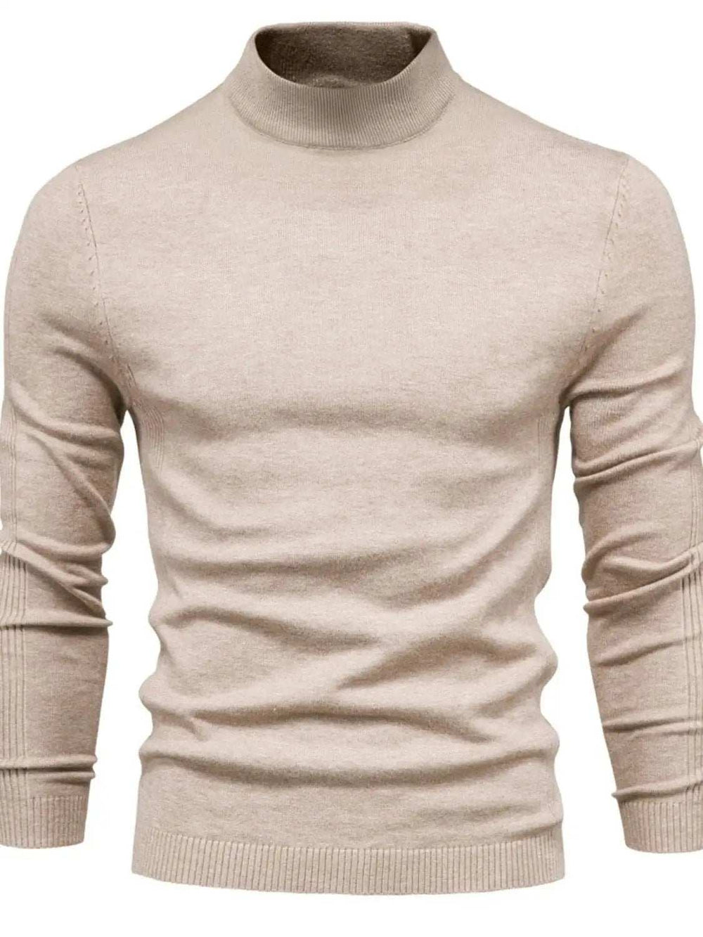 Men's Mock Neck Long Sleeve Sweater - Trendsi - Flyclothing LLC