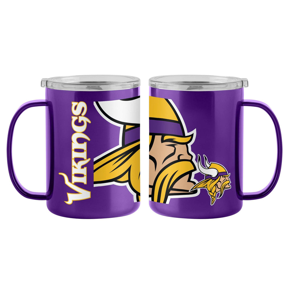 Minnesota Vikings 15oz Hype Stainless Mug - Logo Brands - Flyclothing LLC