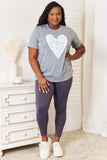 Simply Love Heart Graphic Cuffed Short Sleeve T-Shirt - Trendsi - Flyclothing LLC