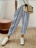 Striped Pants with Pockets - Trendsi - Flyclothing LLC