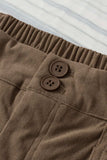 Half Elastic Waist Straight Pants - Trendsi - Flyclothing LLC