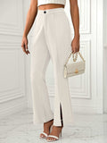 Slit Flare Pants with Pockets - Trendsi - Flyclothing LLC