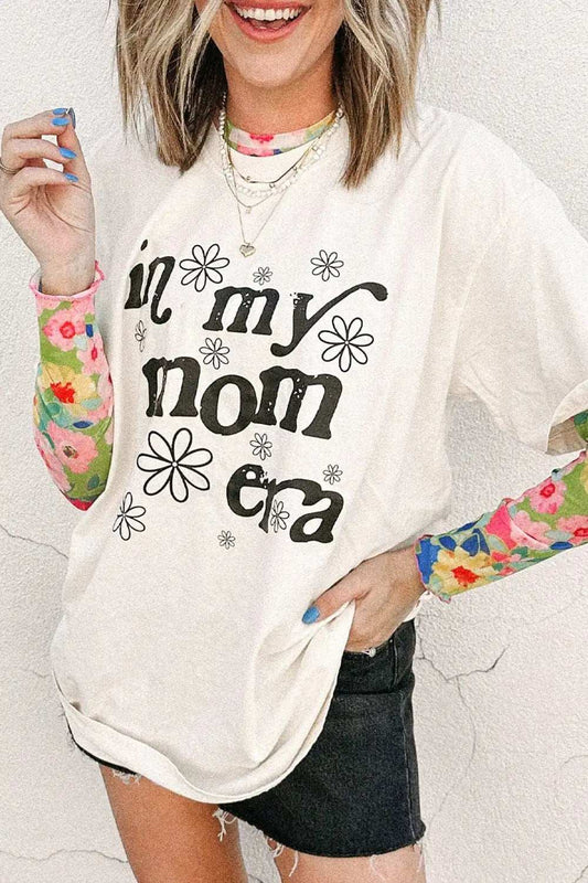 IN MY MOM ERA Round Neck Short Sleeve T-Shirt - Trendsi - Flyclothing LLC