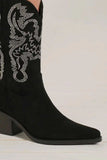 Beast Fashion Rhinestone Detail Point Toe Boots - Trendsi - Flyclothing LLC