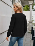 V-Neck Long Sleeve T-Shirt - Trendsi - Flyclothing LLC