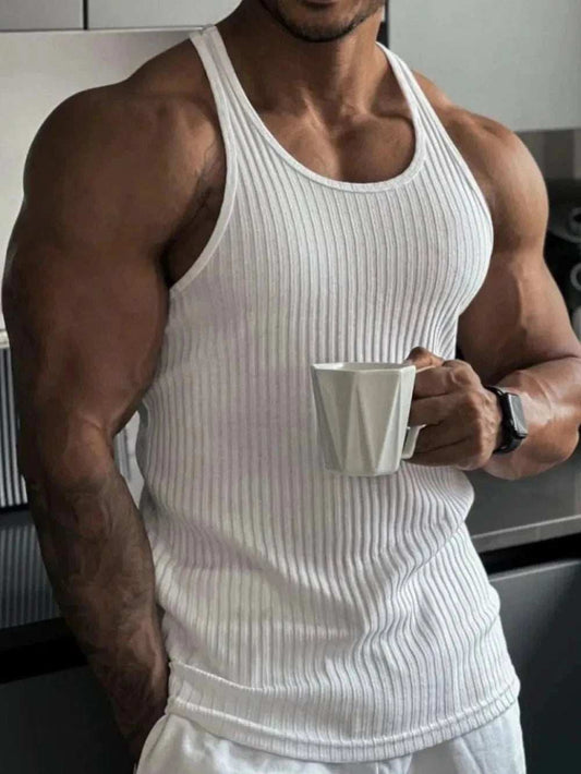 Men's Plus Size Round Neck Tank - Trendsi - Flyclothing LLC