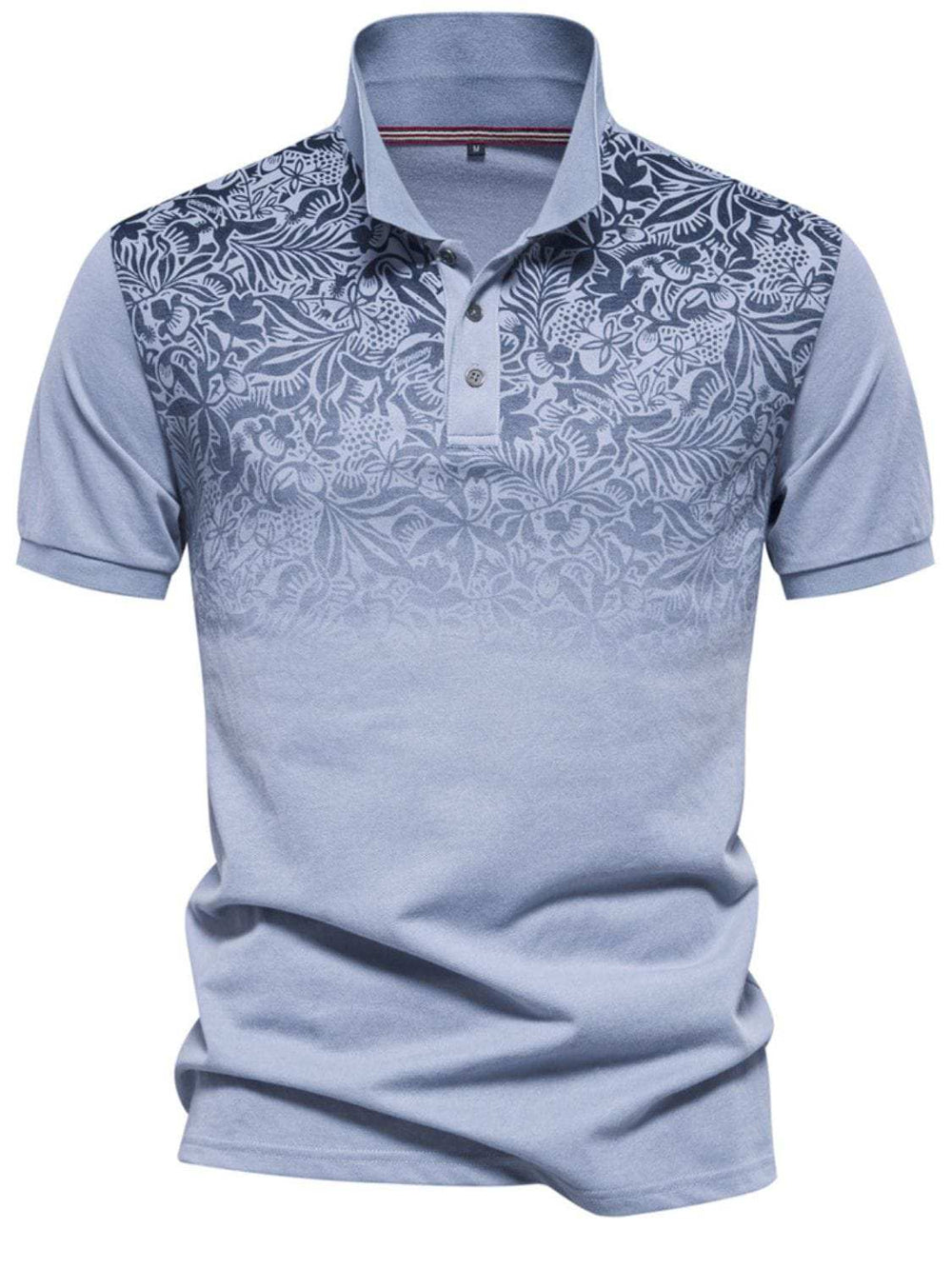 Men's Printed Collared Neck Short Sleeve Polo - Trendsi - Flyclothing LLC