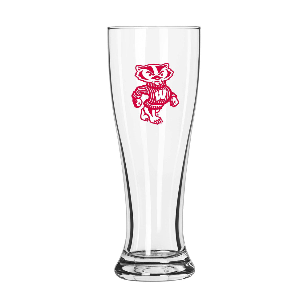 Wisconsin 16oz Clear Pilsner Glass - Logo Brands - Flyclothing LLC