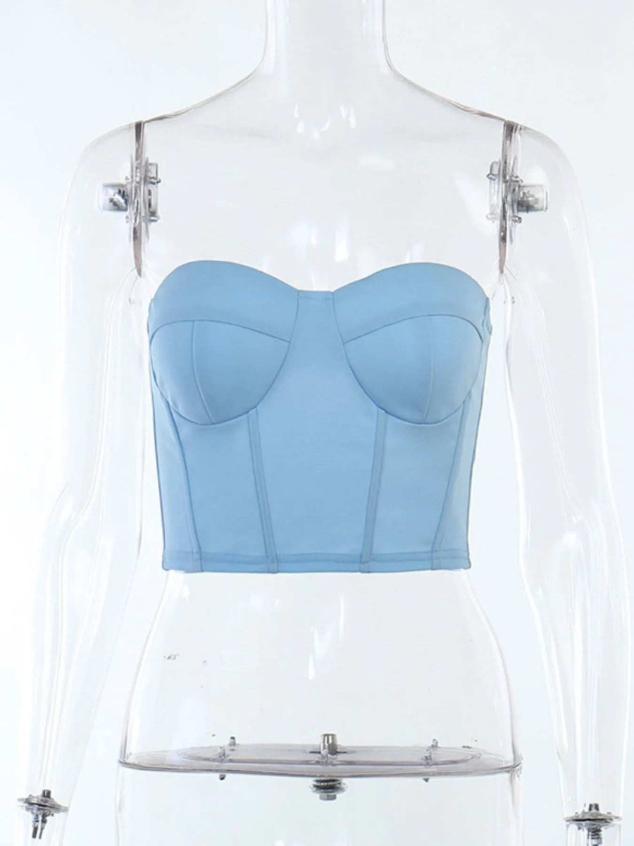 Sweetheart Neck Tube Top - Trendsi - Flyclothing LLC