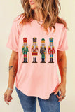 Nutcracker Round Neck Short Sleeve T-Shirt - Trendsi - Flyclothing LLC