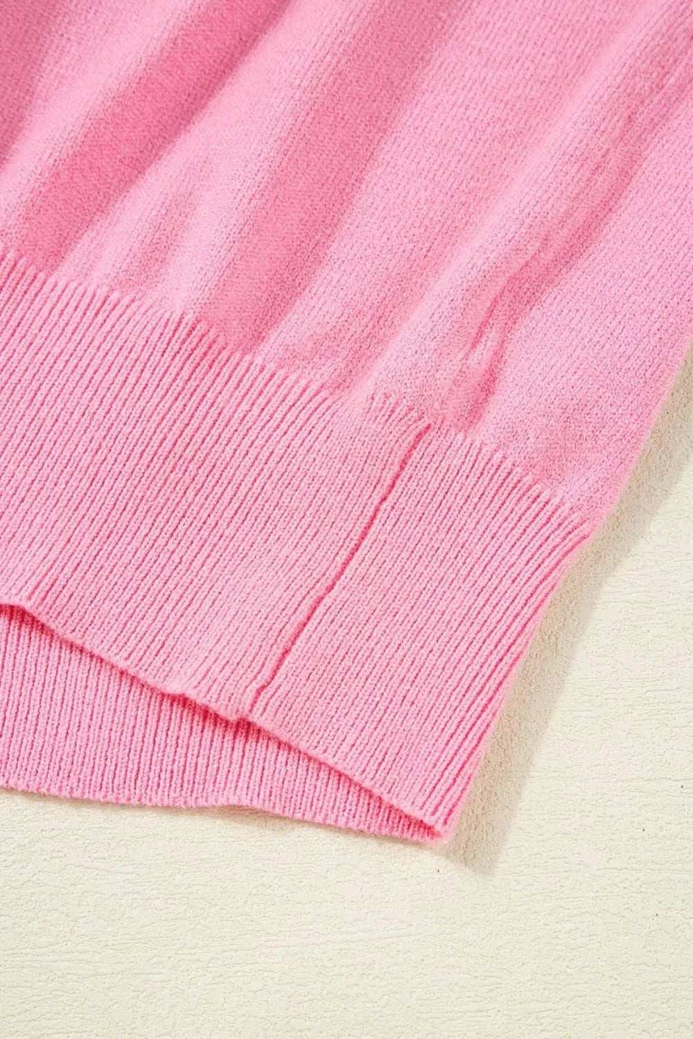 Bow Back Round Neck Short Sleeve Knit Top - Trendsi - Flyclothing LLC