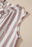 Stripe Button Down Sleeveless Shirt - Trendsi - Flyclothing LLC