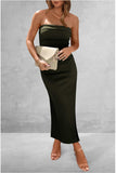 Slit Tube Midi Dress - Trendsi - Flyclothing LLC