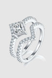 1 Carat Moissanite 925 Sterling Silver Double Layered Ring - Trendsi - Flyclothing LLC