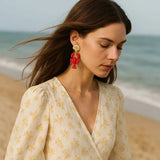 18K Gold-Plated Stainless Steel Drop Earrings - Trendsi - Flyclothing LLC