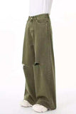 Distressed Wide Leg Jeans with Pockets - Trendsi - Flyclothing LLC