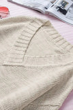 V-Neck Dropped Shoulder Sweater - Trendsi - Flyclothing LLC